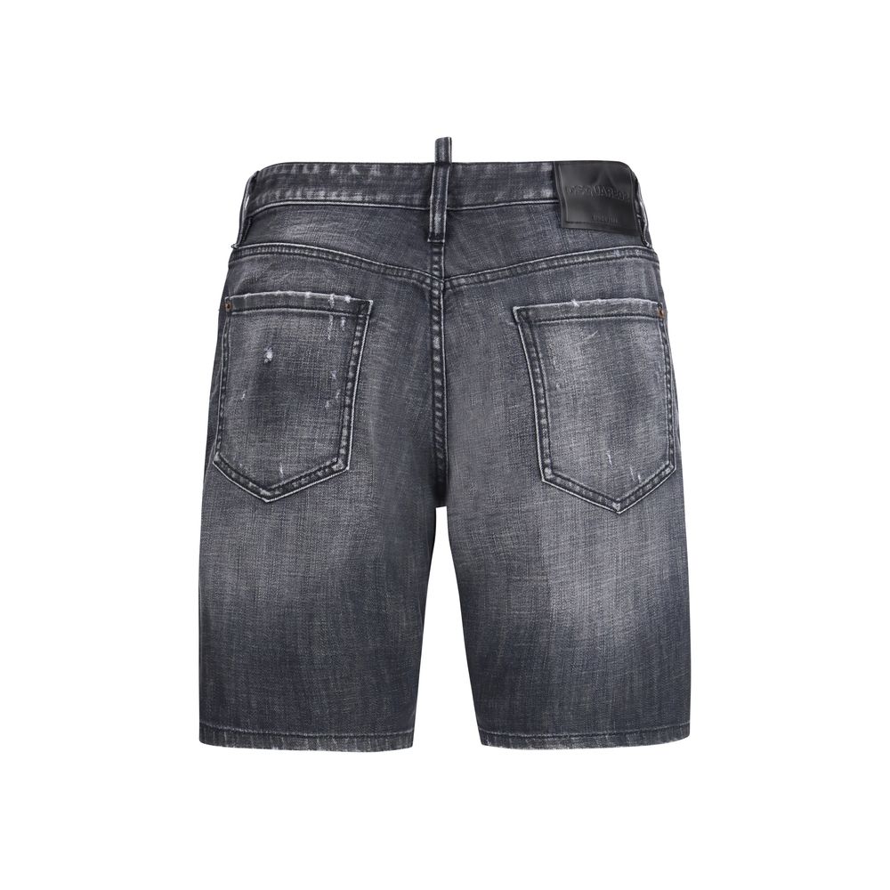 Dsquared² Black Cotton Bermuda Men's Shorts