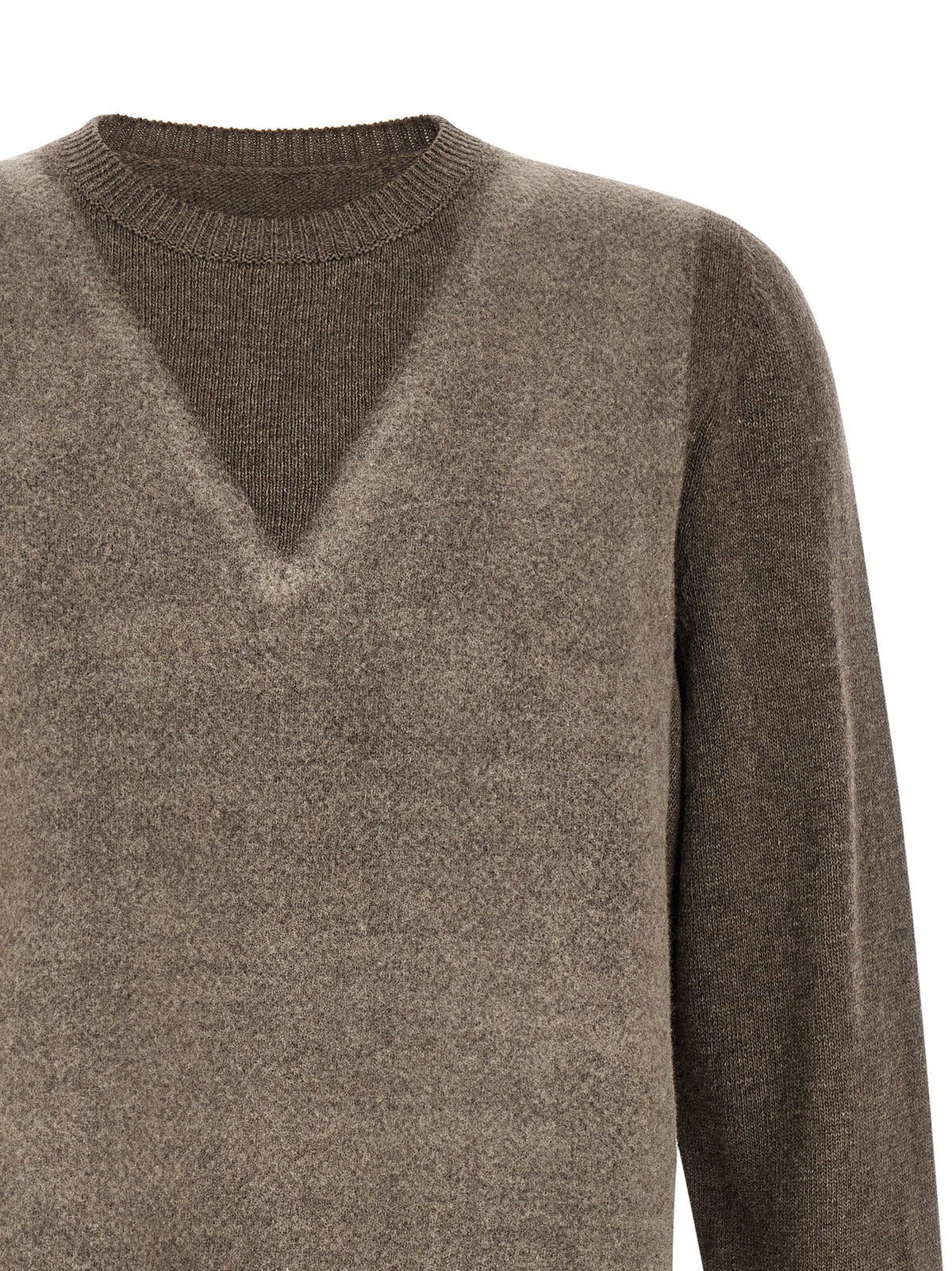 Maison Margiela Brown Virgin Wool Men's Cardigan