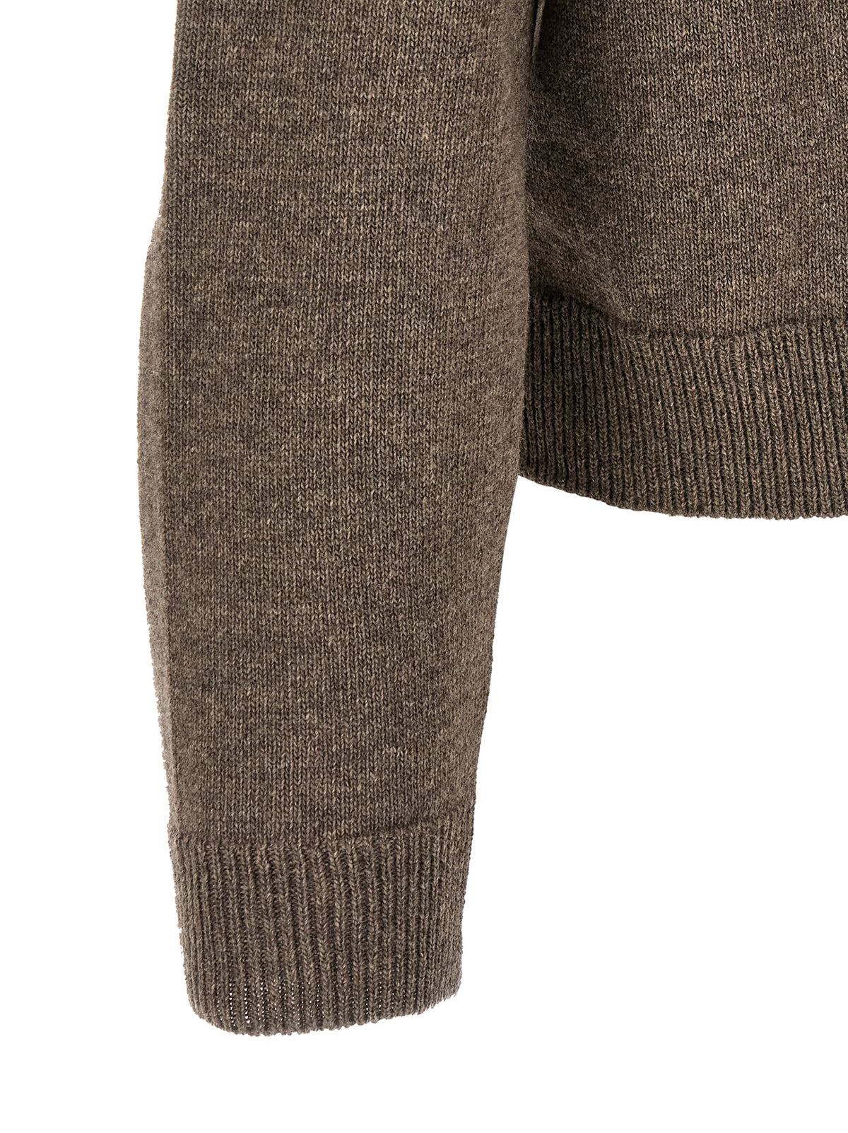 Maison Margiela Brown Virgin Wool Men's Cardigan