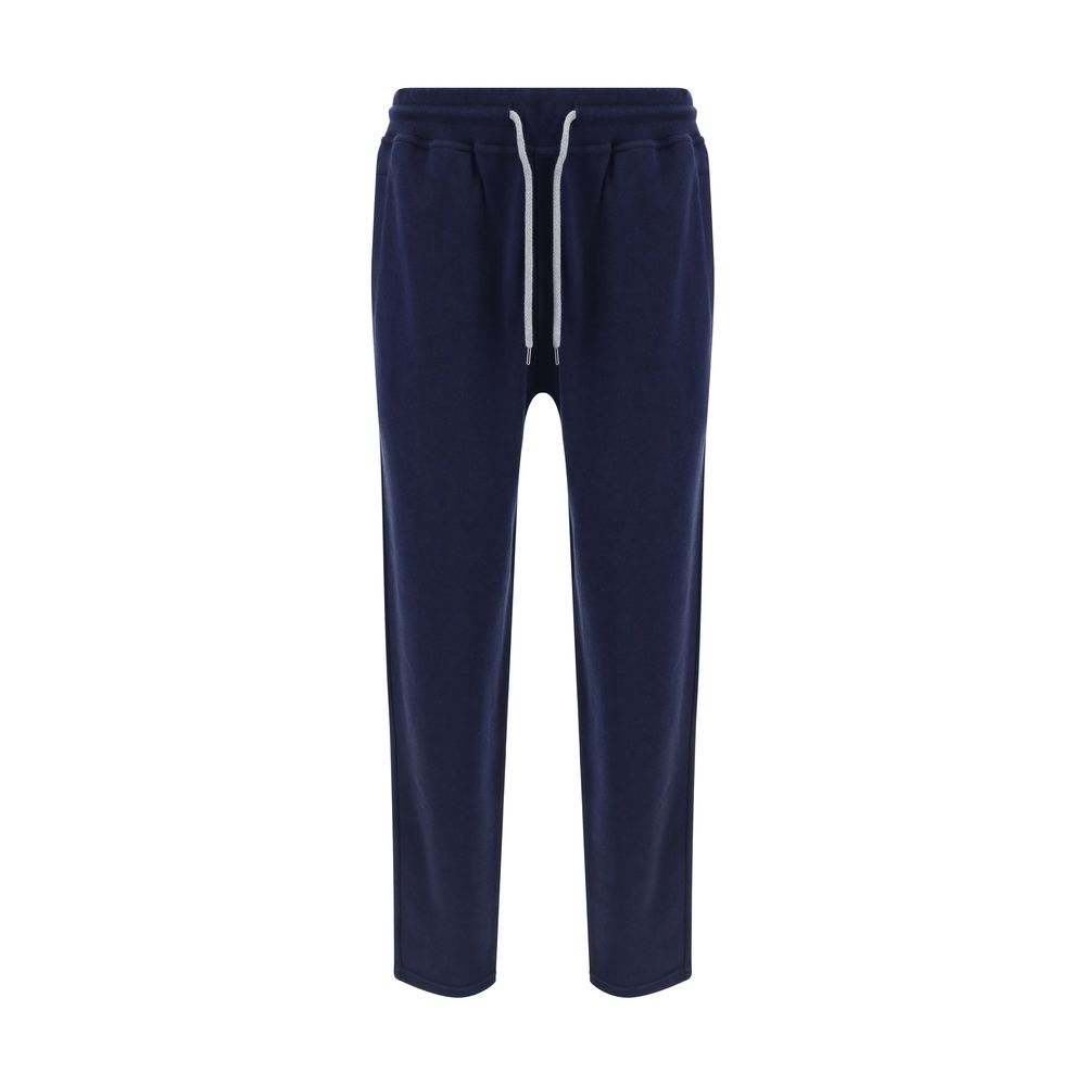 Brunello Cucinelli Blue Cotton Joggers (Workout Men's Pants)