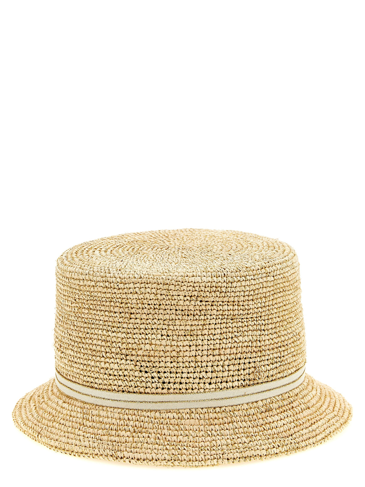 Maison Michel Beige Fabric Women's Sunhat