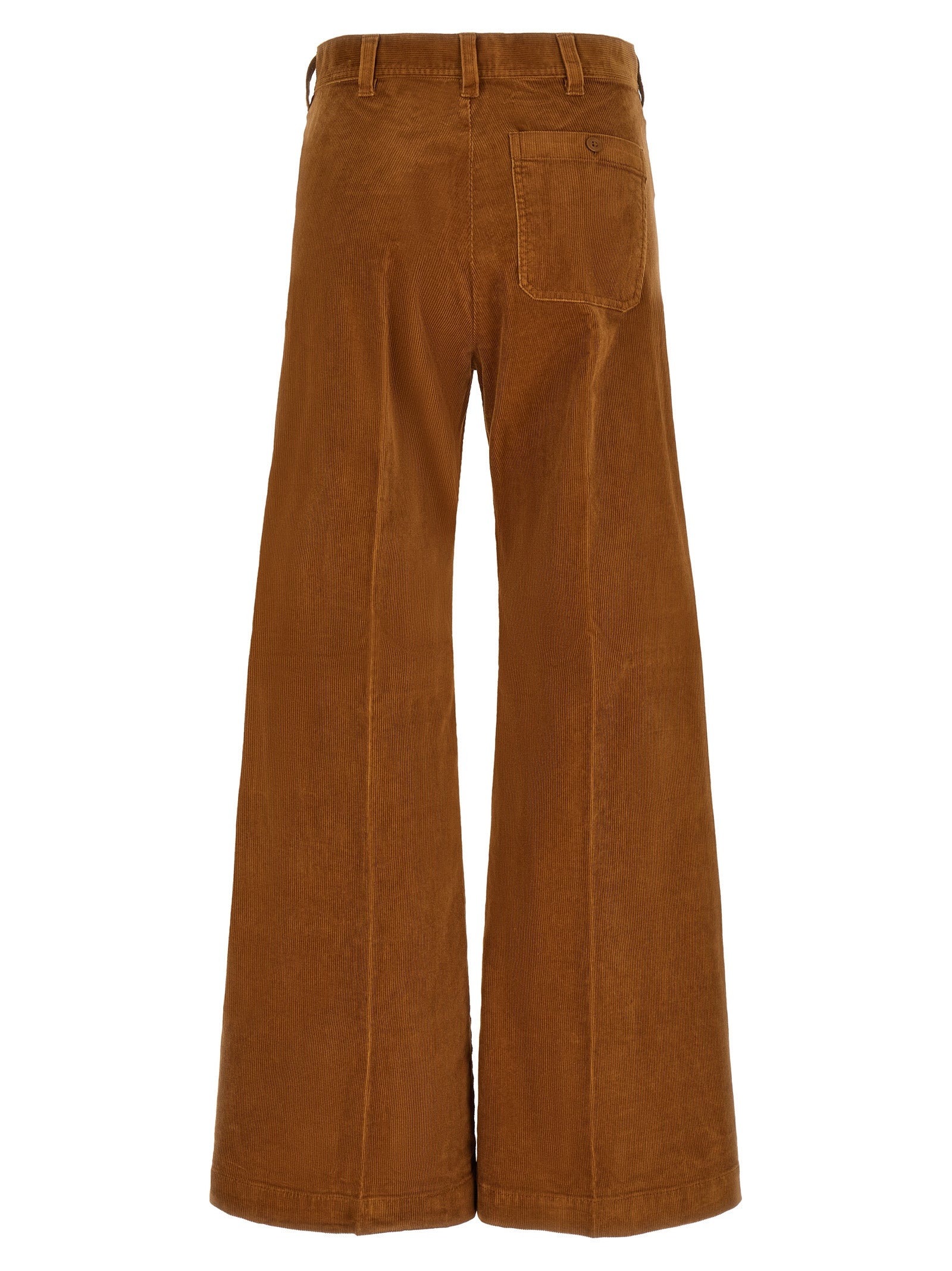 Polo Ralph Lauren Brown Cotton Flared Women's Pants