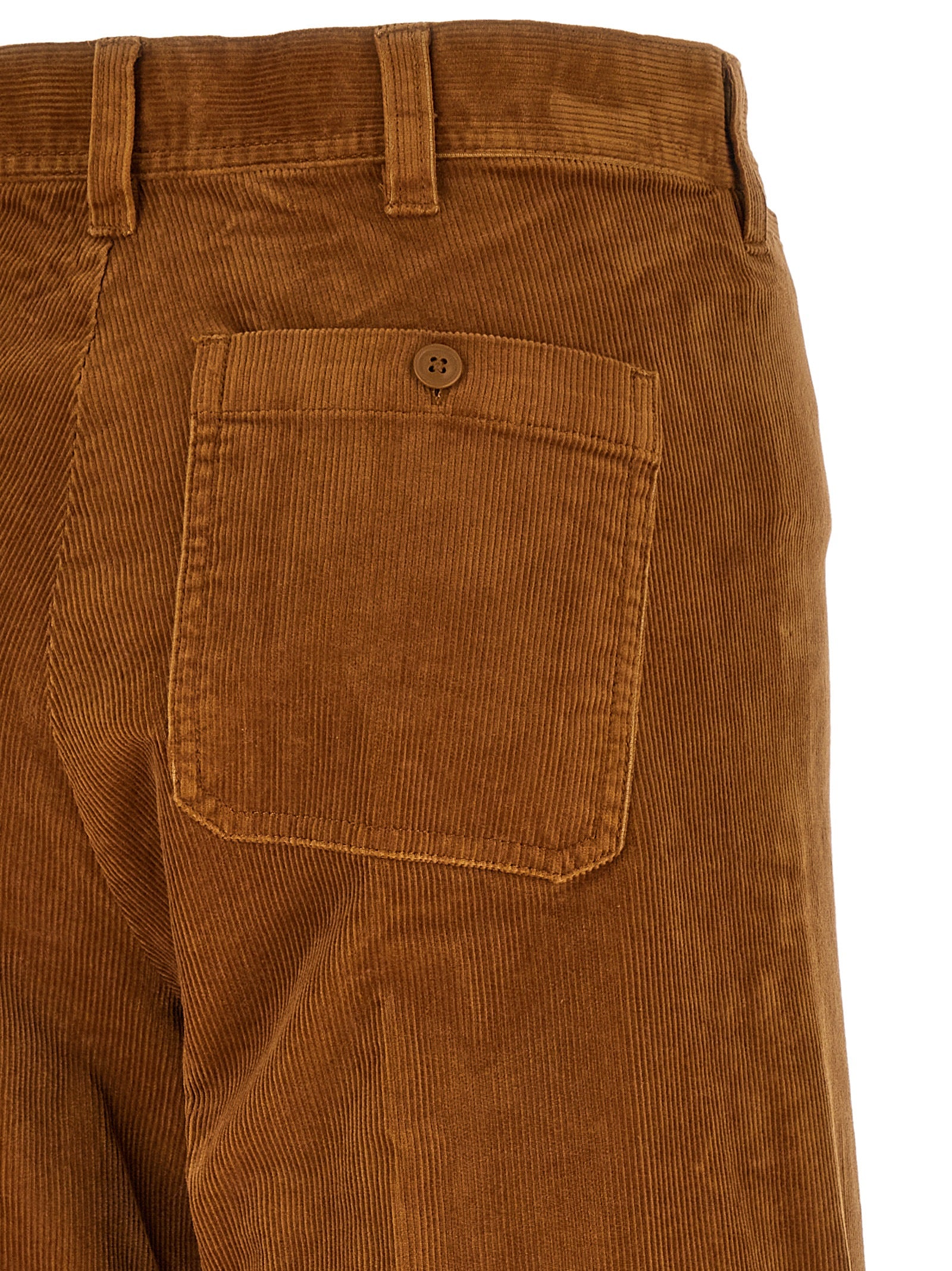 Polo Ralph Lauren Brown Cotton Flared Women's Pants