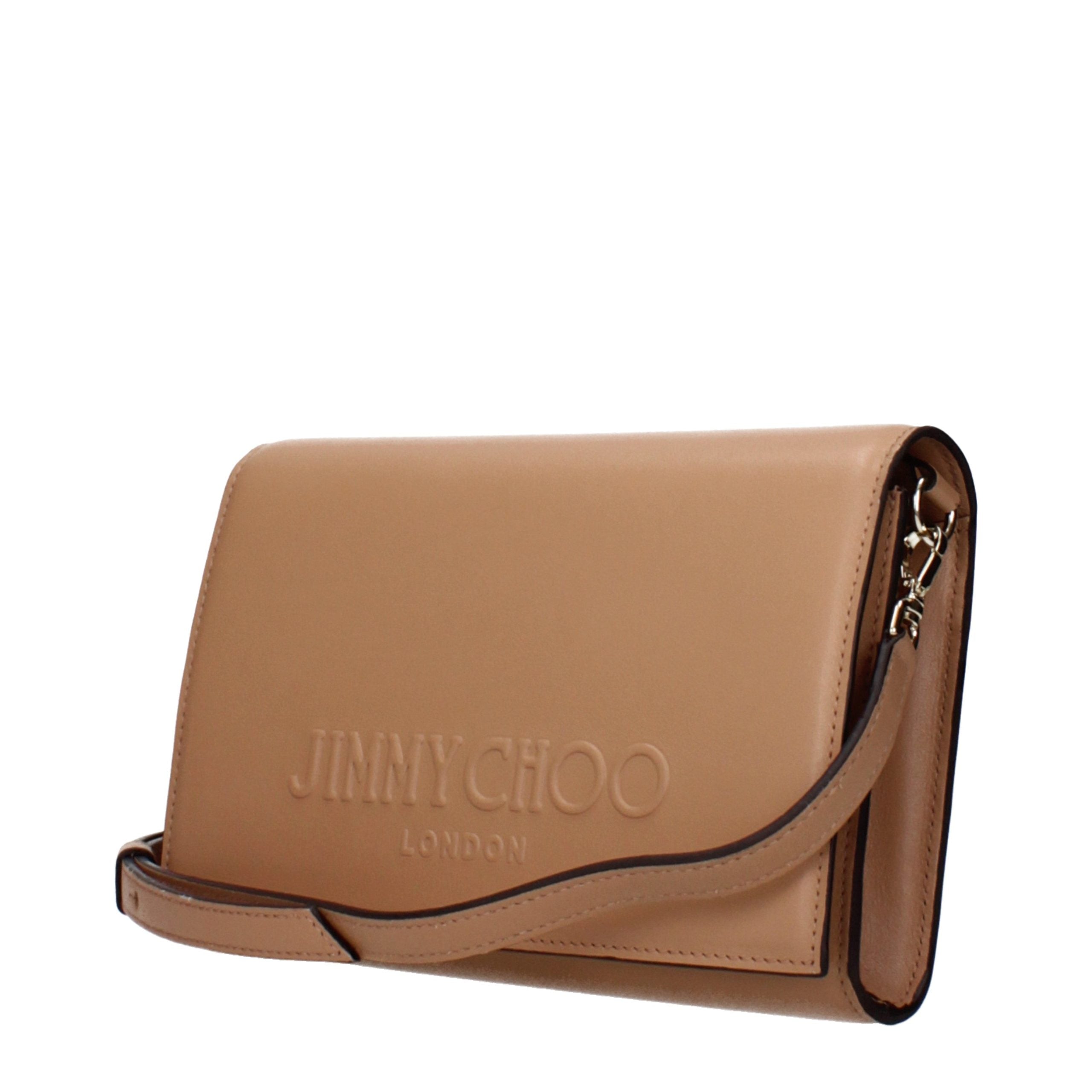 Jimmy Choo Brown Leather Clutch Women's Bag