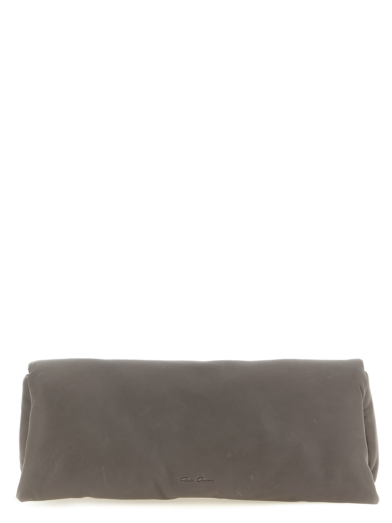 Rick Owens Gray Calfskin Clutch Women's Bag