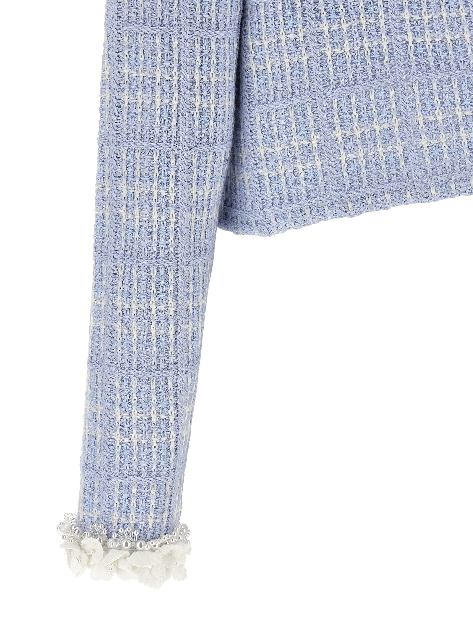 Self-Portrait Blue Cotton Full-Length Women's Jacket