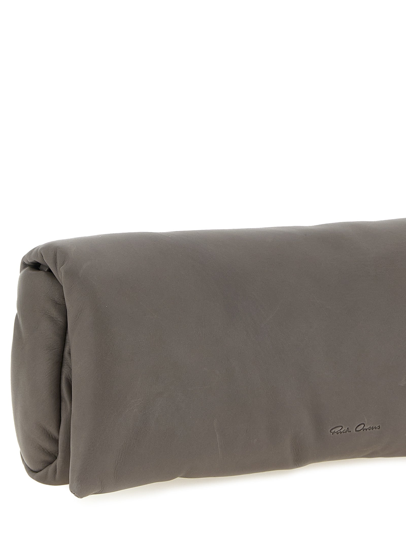 Rick Owens Gray Calfskin Clutch Women's Bag