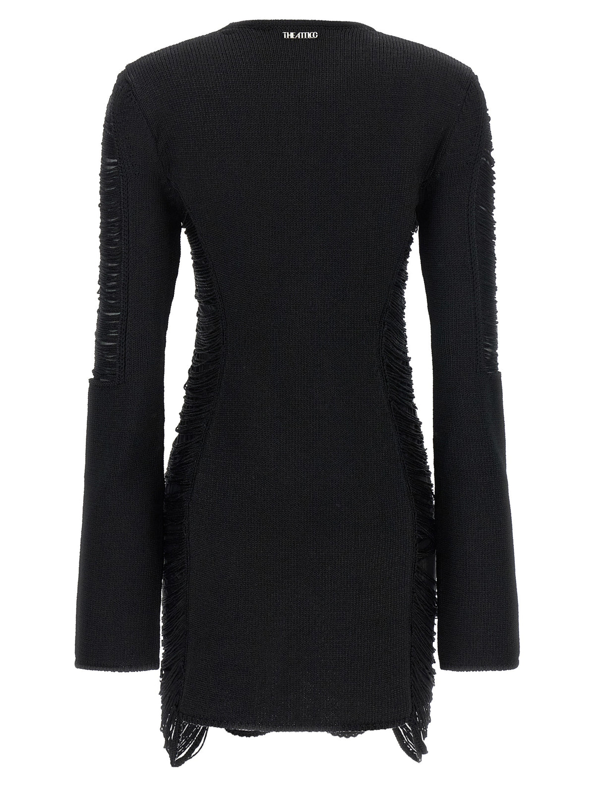 The Attico Black Viscose Short Women's Dress