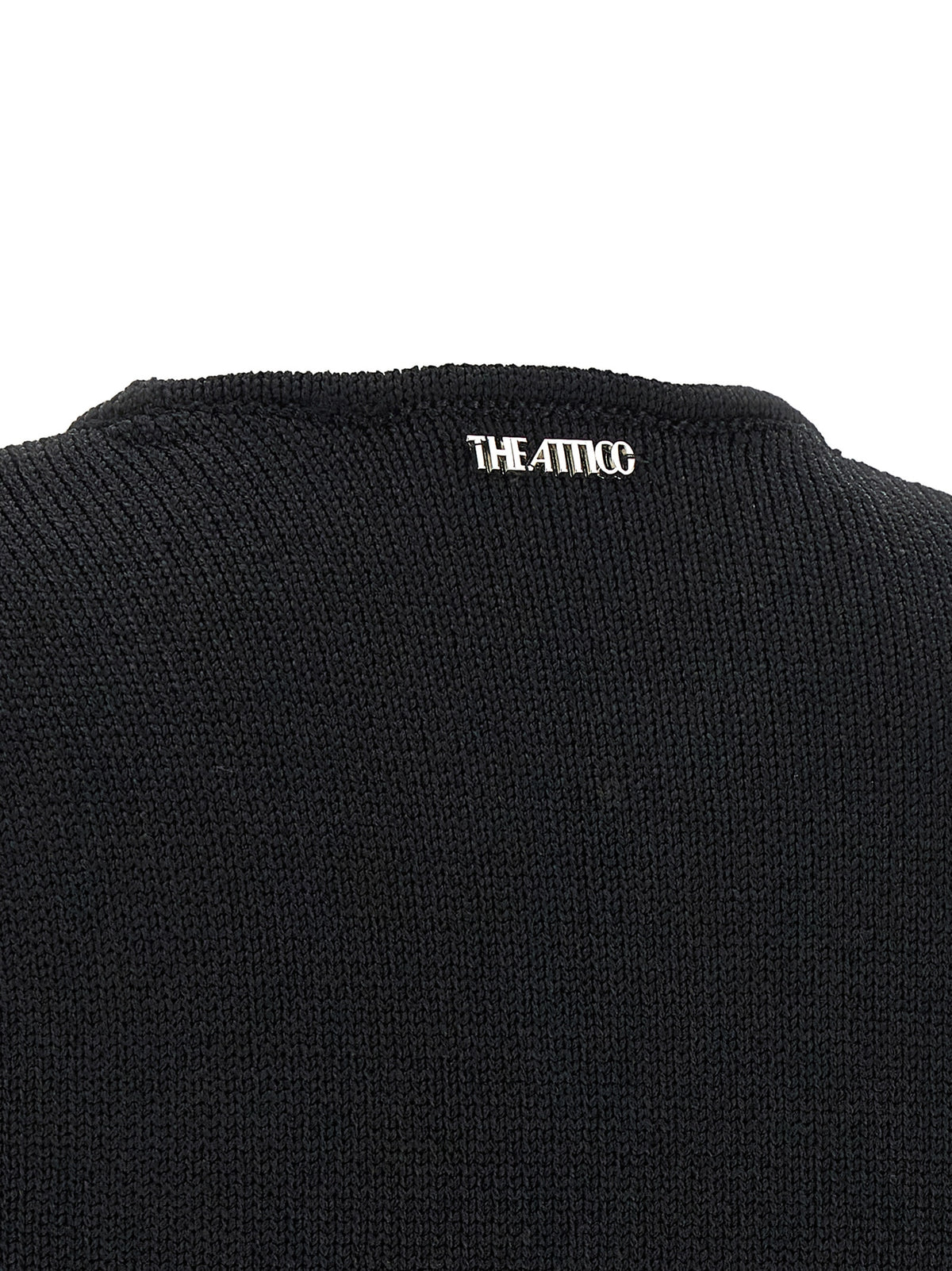 The Attico Black Viscose Short Women's Dress