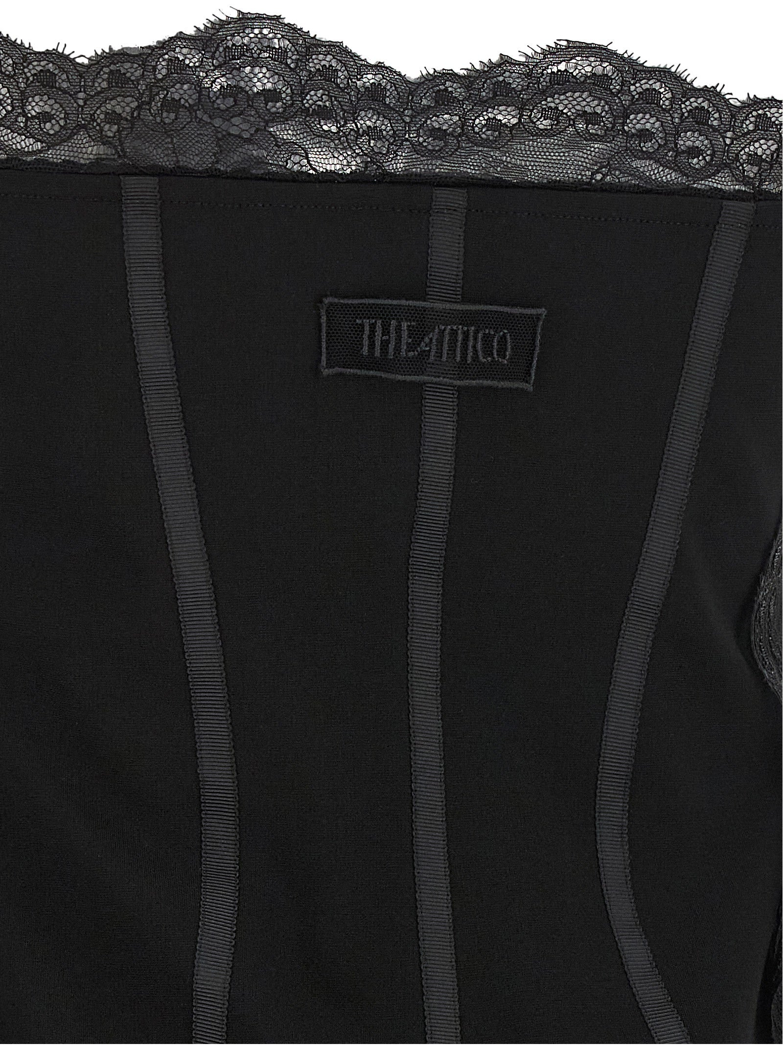 The Attico Black Polyamide Short Women's Dress
