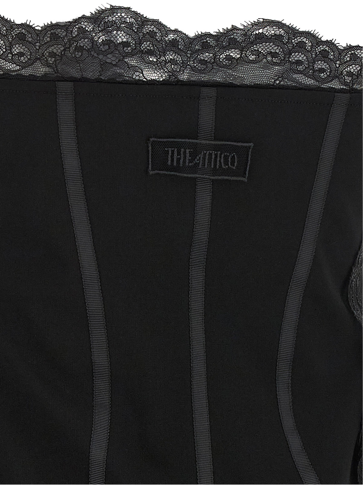 The Attico Black Polyamide Short Women's Dress