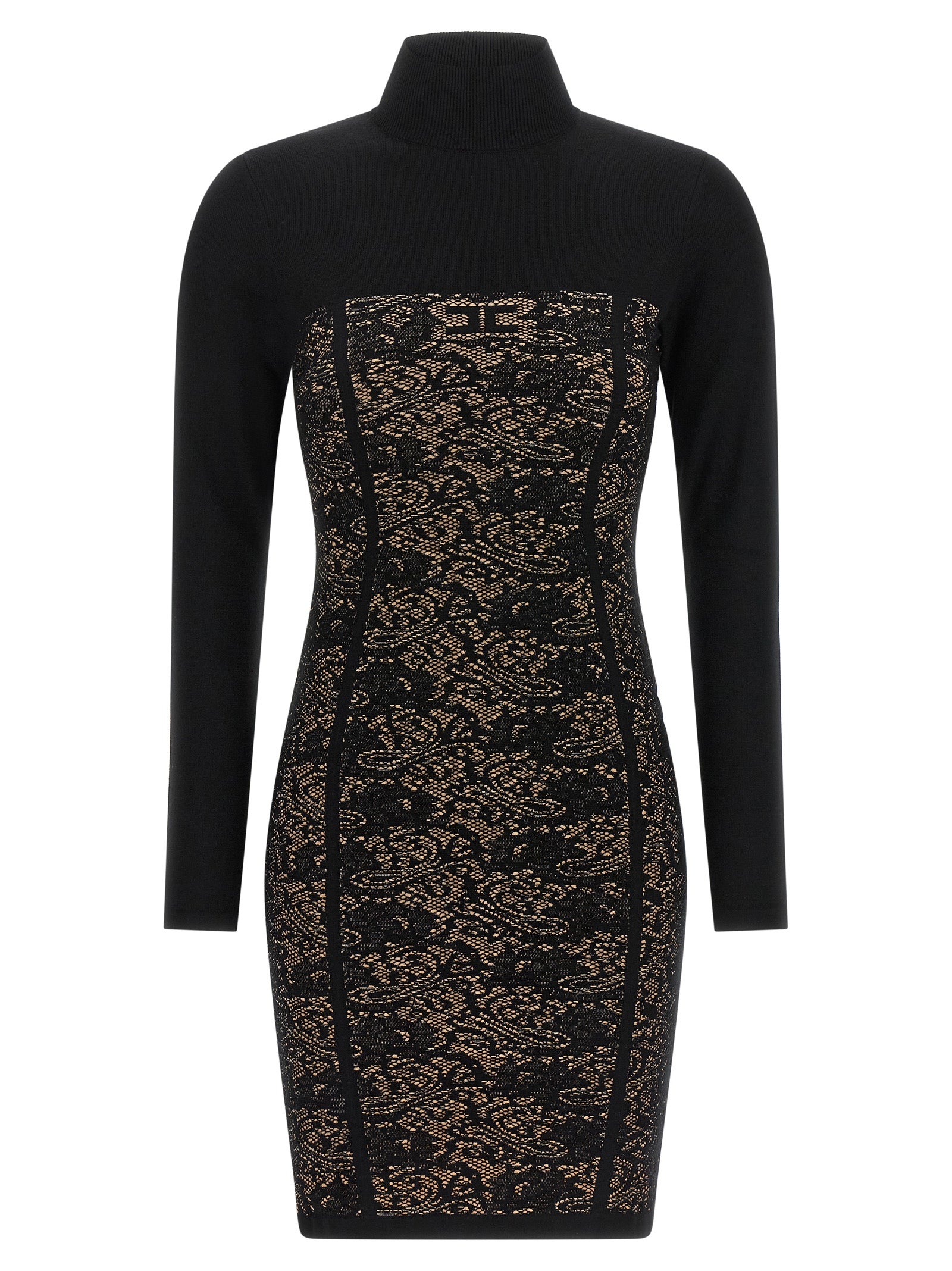 Elisabetta Franchi Black Viscose Short Women's Dress