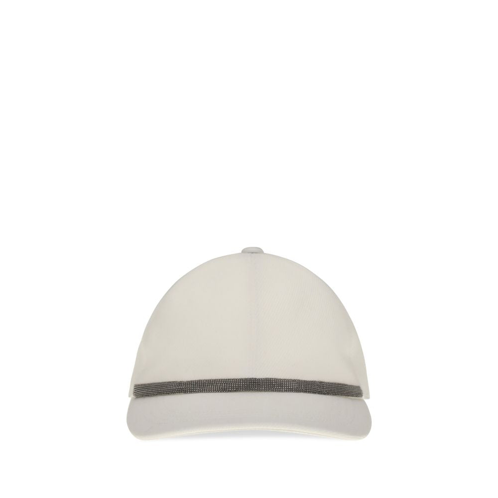Brunello Cucinelli White Cotton Cap (Baseball Women's Hat)