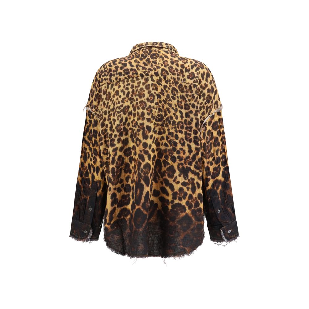 R13 Brown Denim Women's Shirt