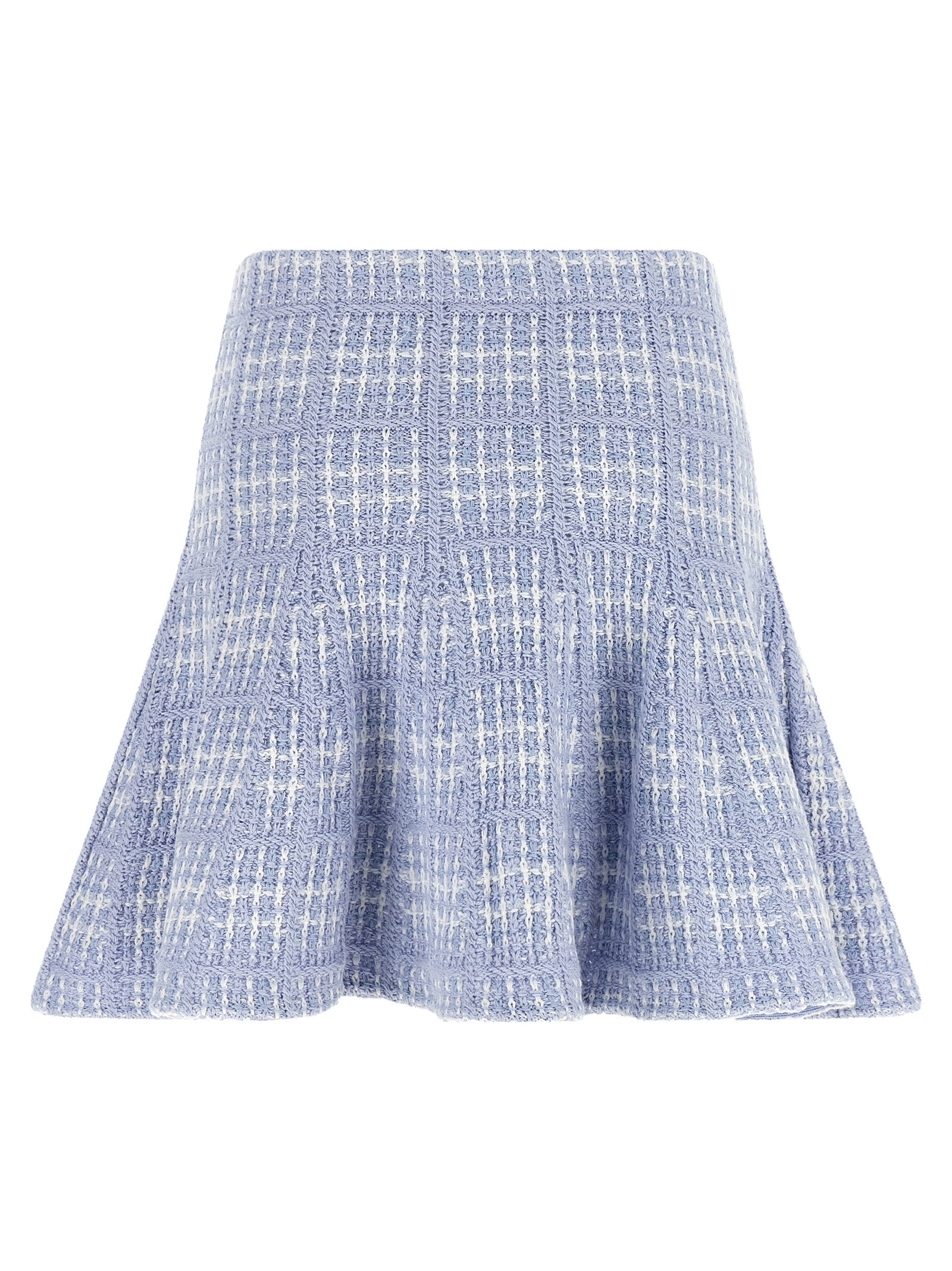 Self-Portrait Blue Cotton Long Women's Skirt