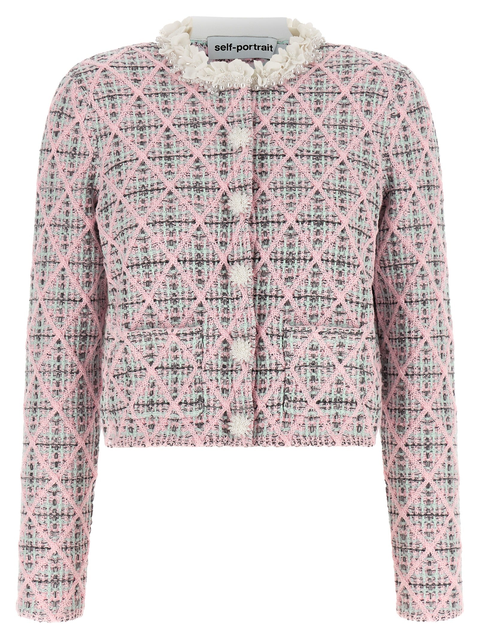 Self-Portrait Multicolor Cotton Women's Cardigan