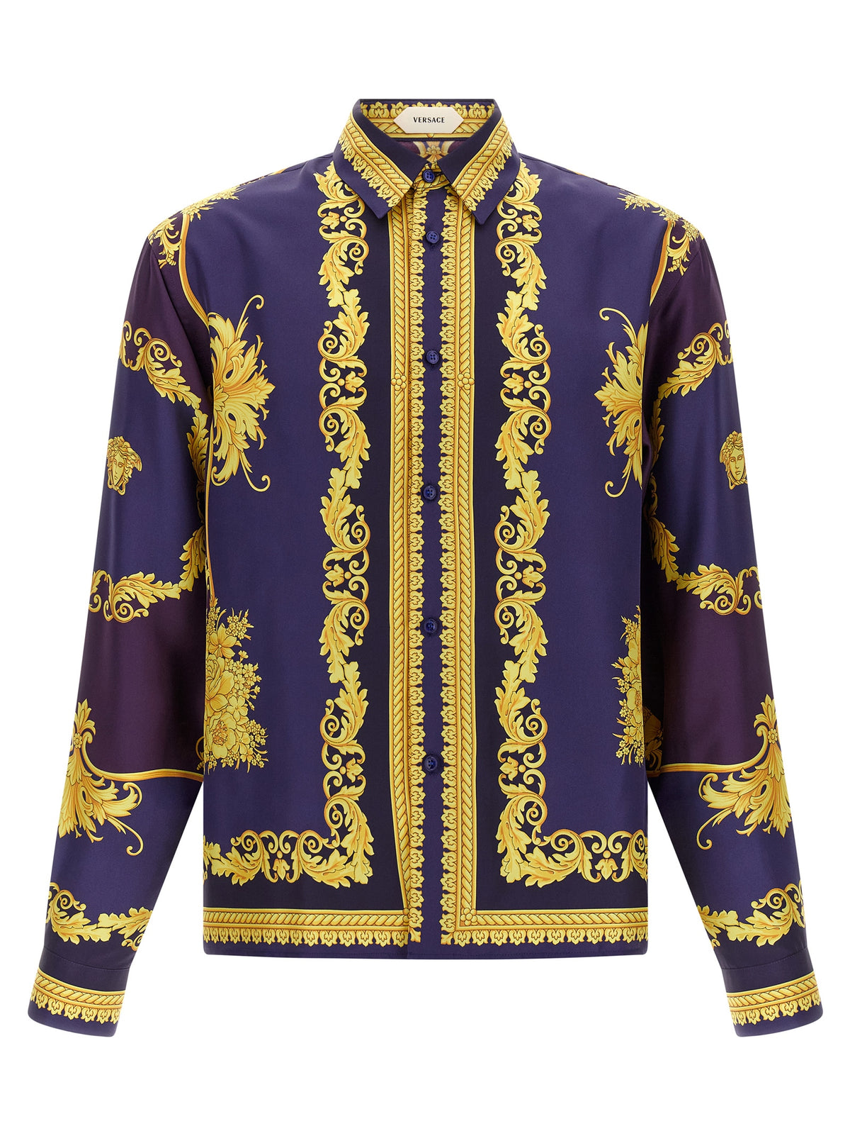 Versace Multicolor Silk Men's Blouse