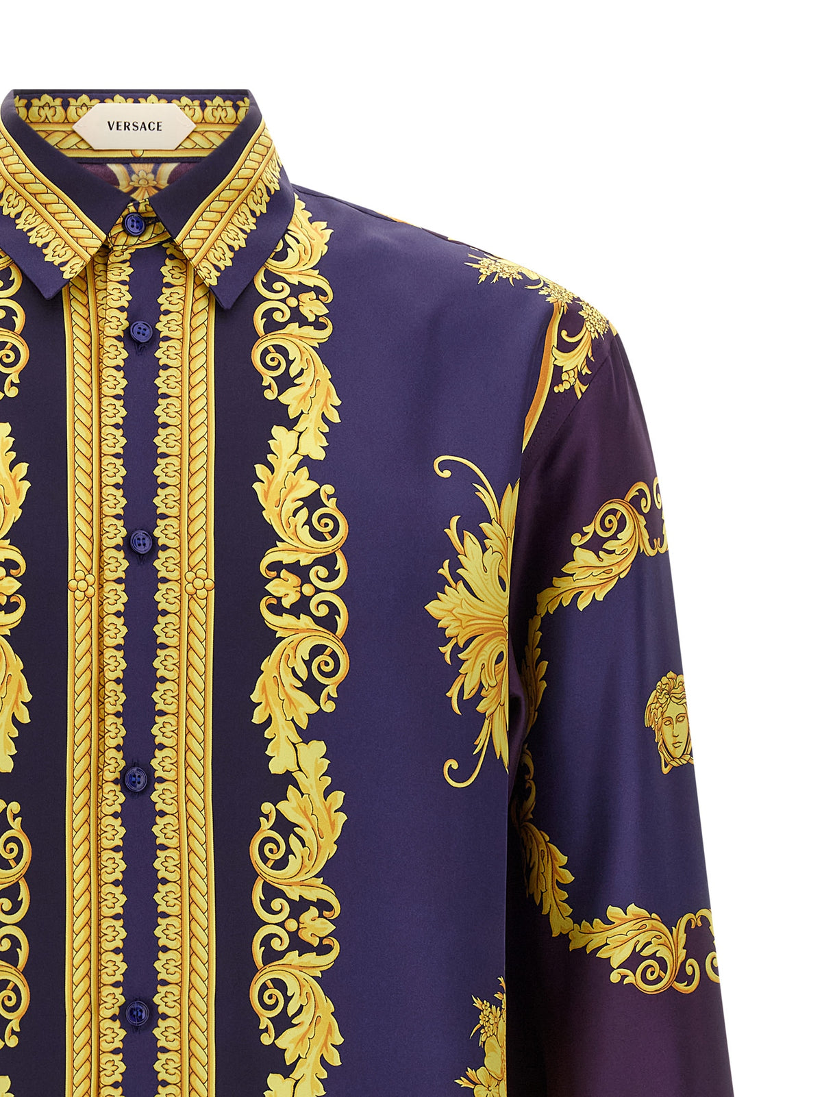 Versace Multicolor Silk Men's Blouse