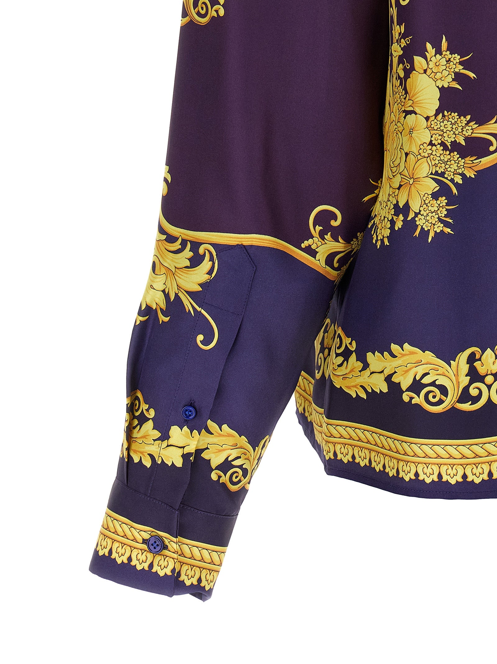 Versace Multicolor Silk Men's Blouse