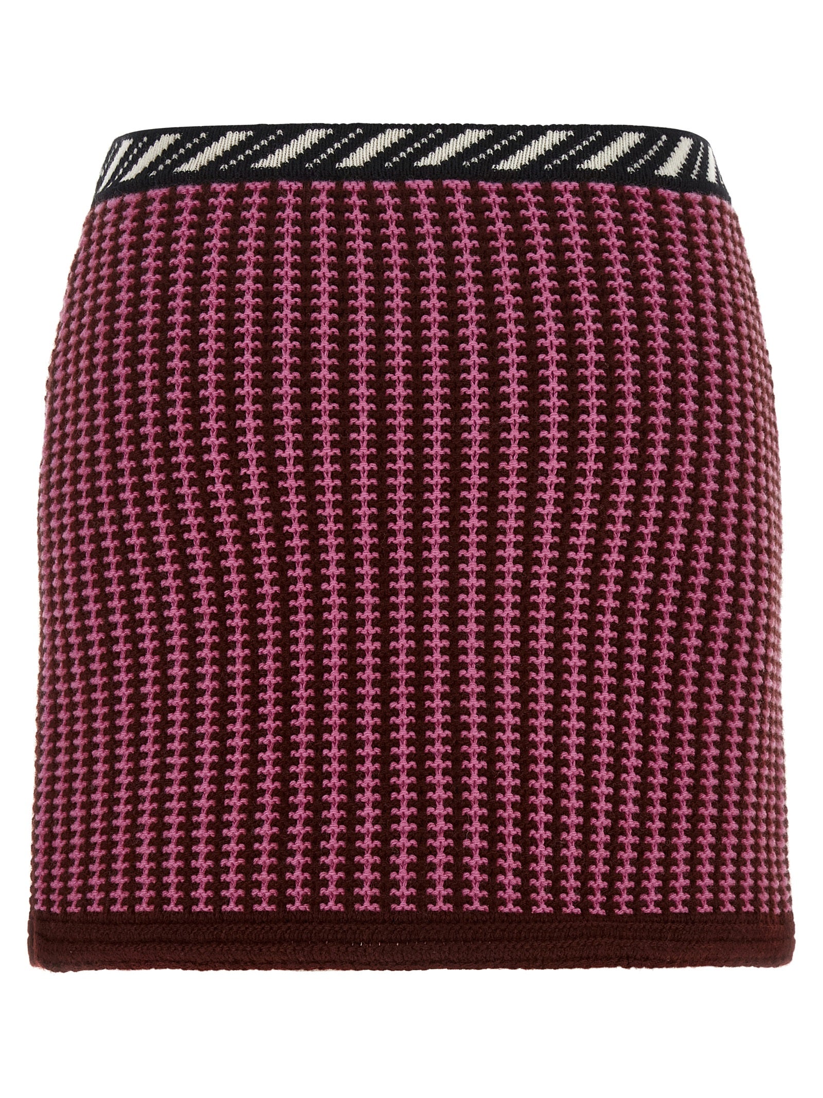 Versace Multicolor Virgin Wool Long Women's Skirt