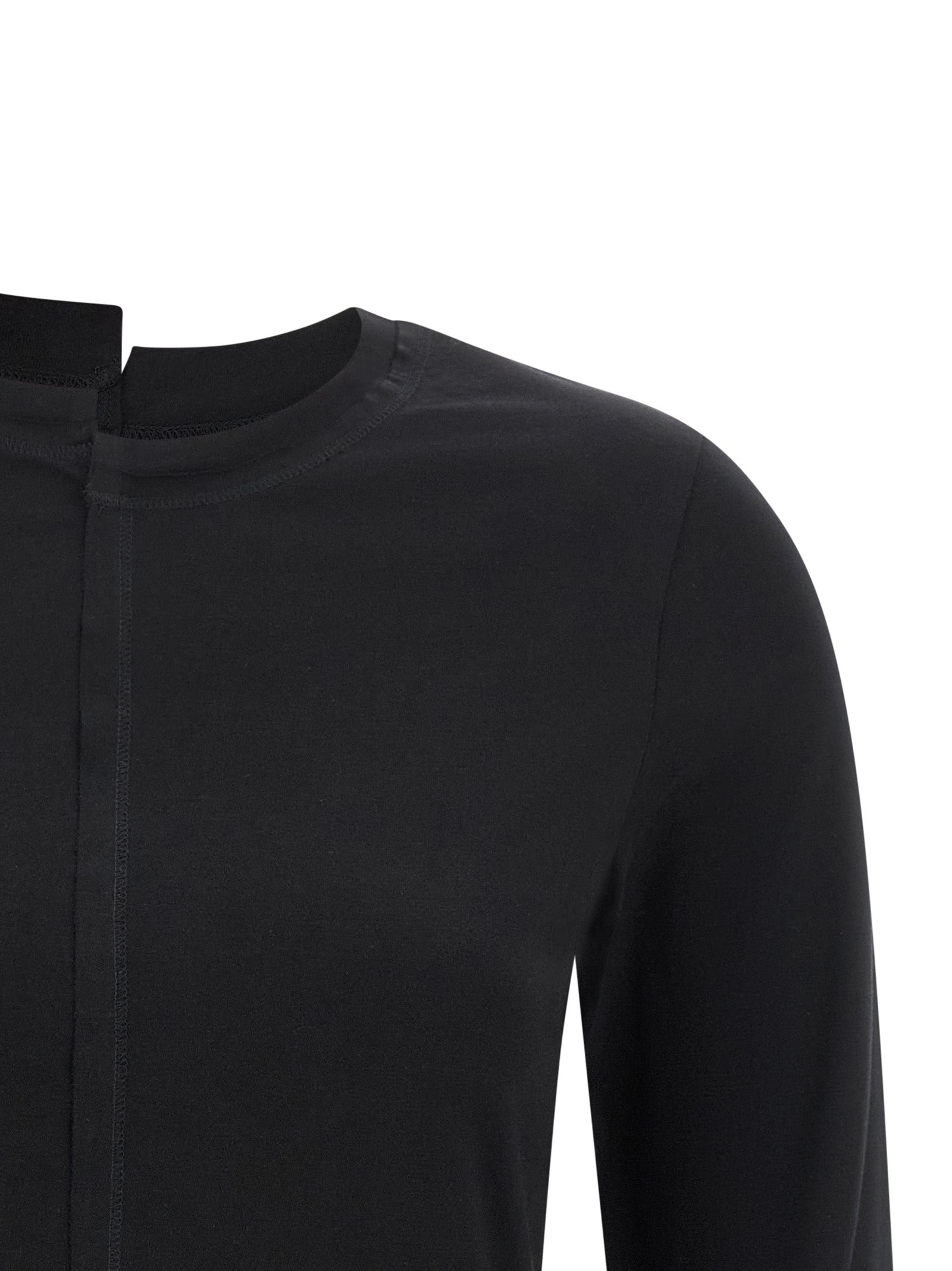 Y-3 Black Cotton Long Sleeve Women's T-Shirt