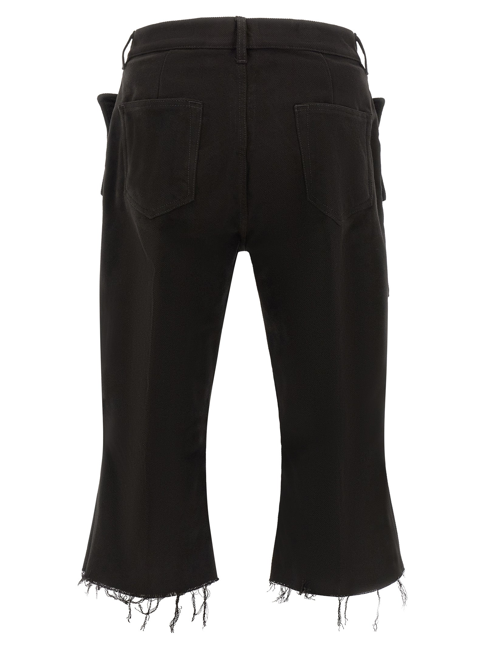 Rick Owens Black Cotton Cargo Men's Pants