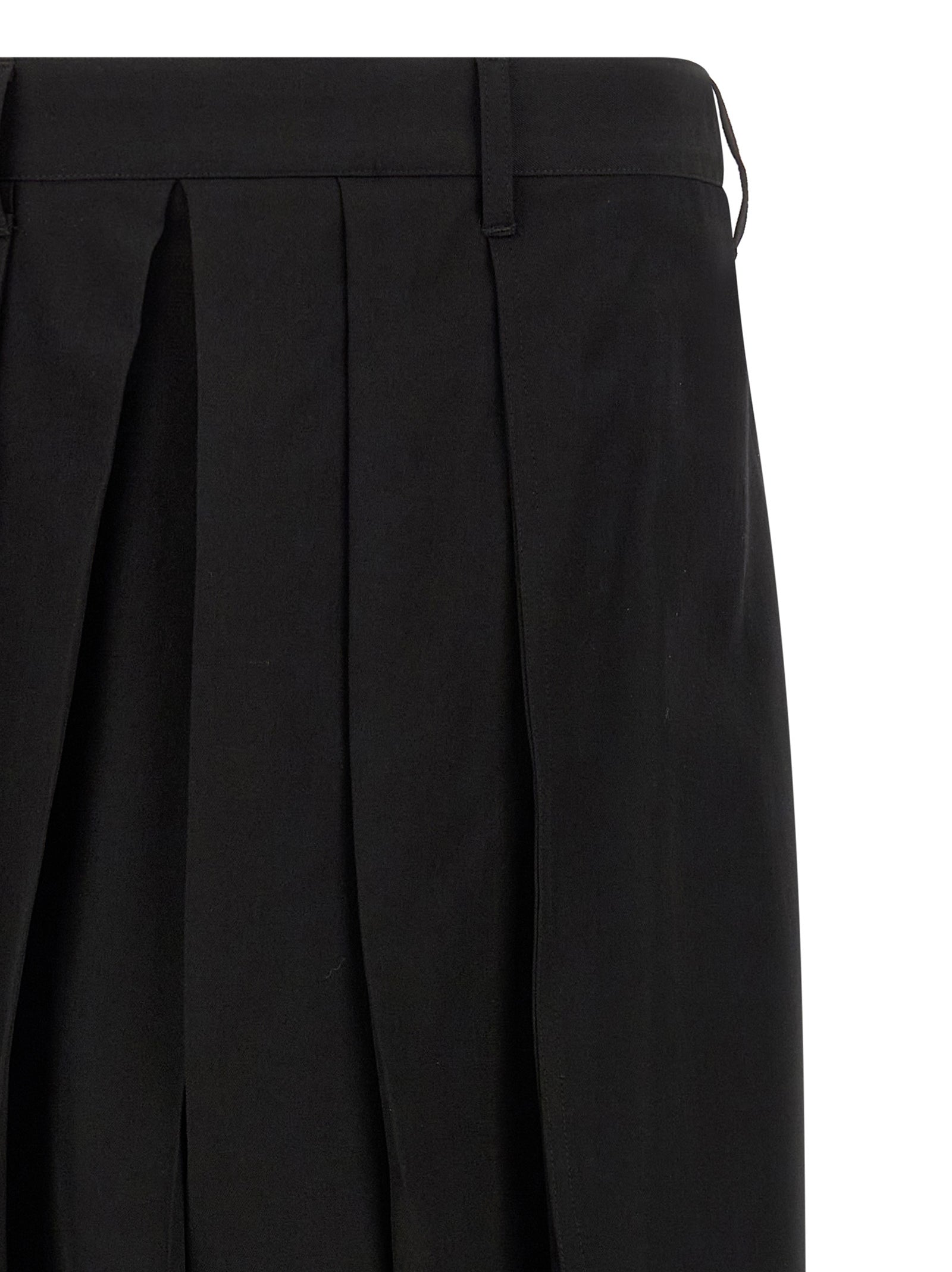 Yohji Yamamoto Black Wool Casual Men's Pants