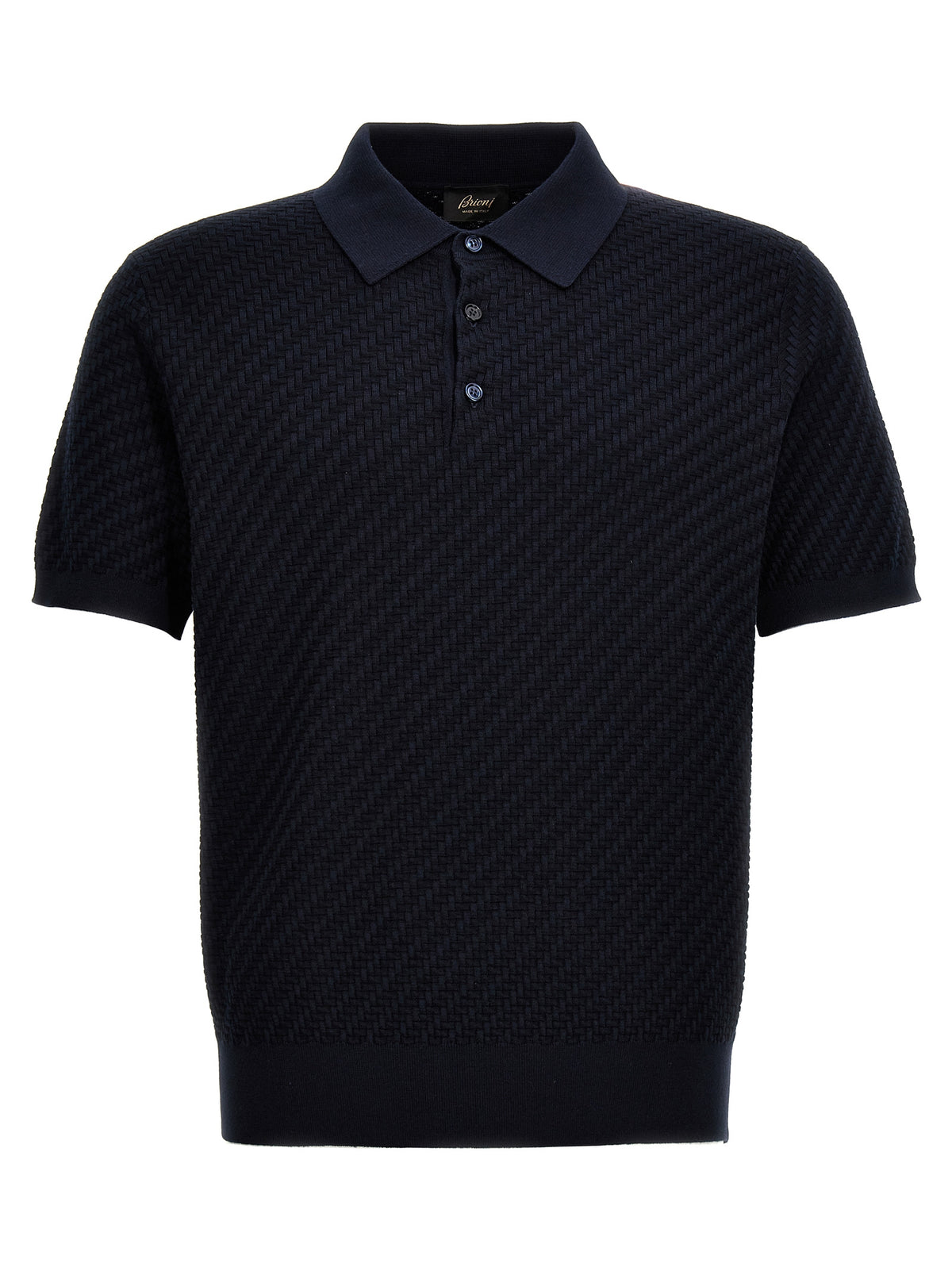 Brioni Blue Cotton Polo Men's Shirt
