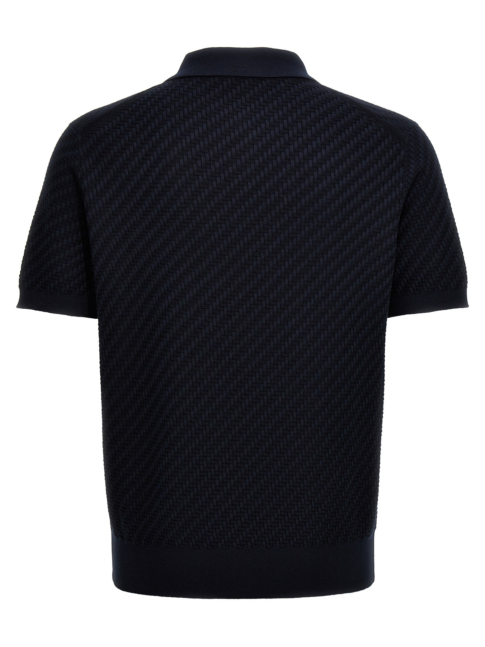 Brioni Blue Cotton Polo Men's Shirt