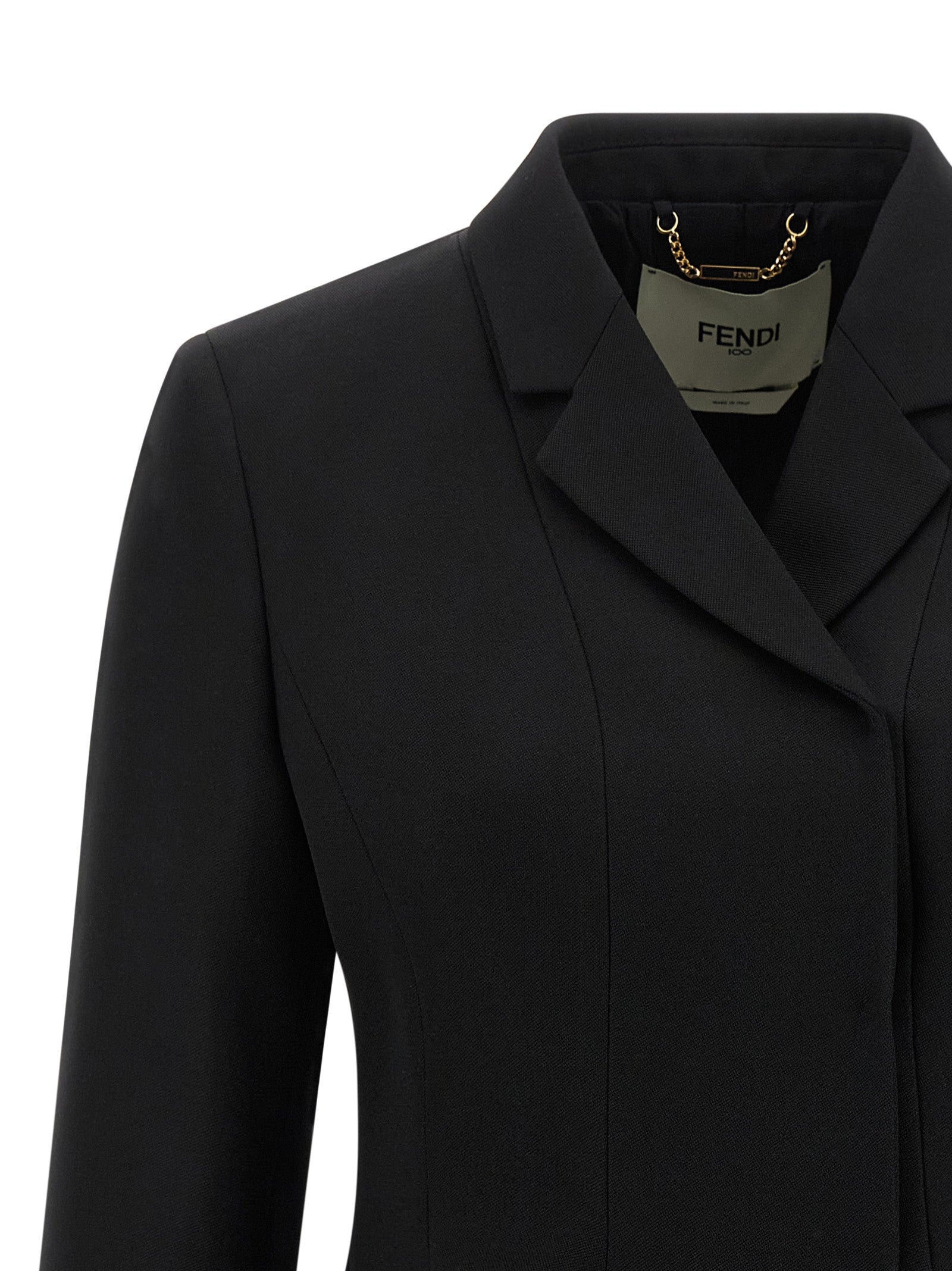 Fendi Black Virgin Wool Women's Blazer