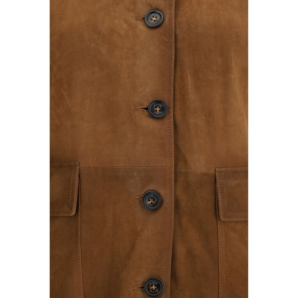 Valstar Brown Calf Leather Bos Taurus Full-Length Women's Jacket