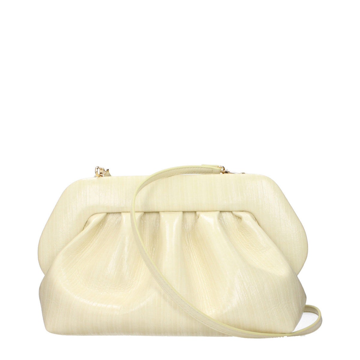 THEMOIRè Beige Leather Clutch Women's Bag