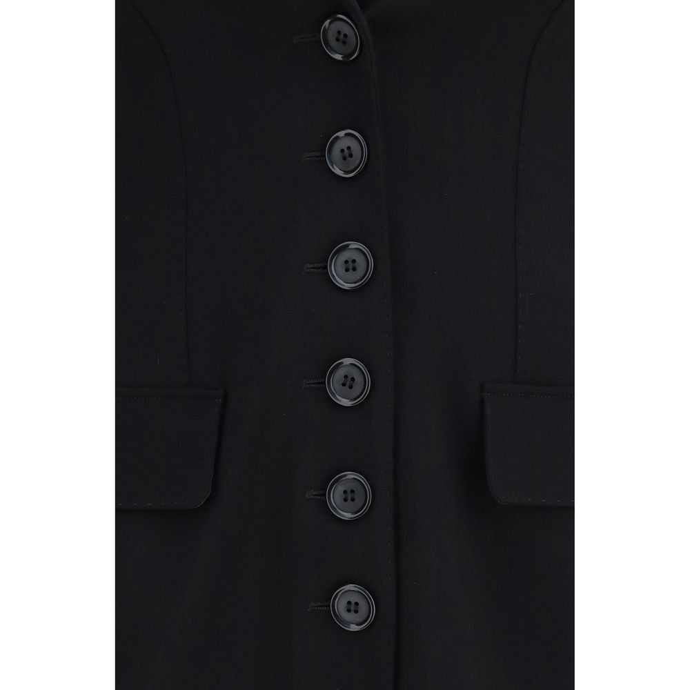 Dolce & Gabbana Black Wool Oves Aries Full-Length Women's Jacket