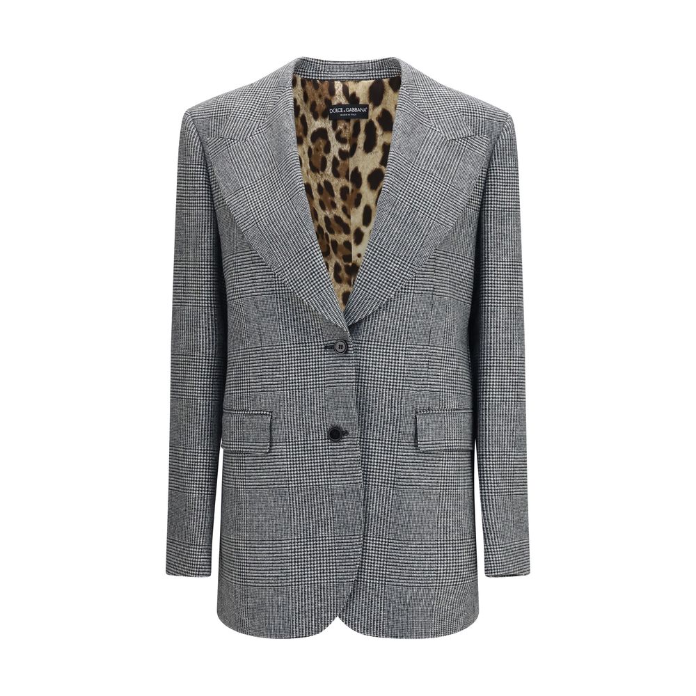 Dolce & Gabbana Gray Wool Oves Aries Women's Blazer