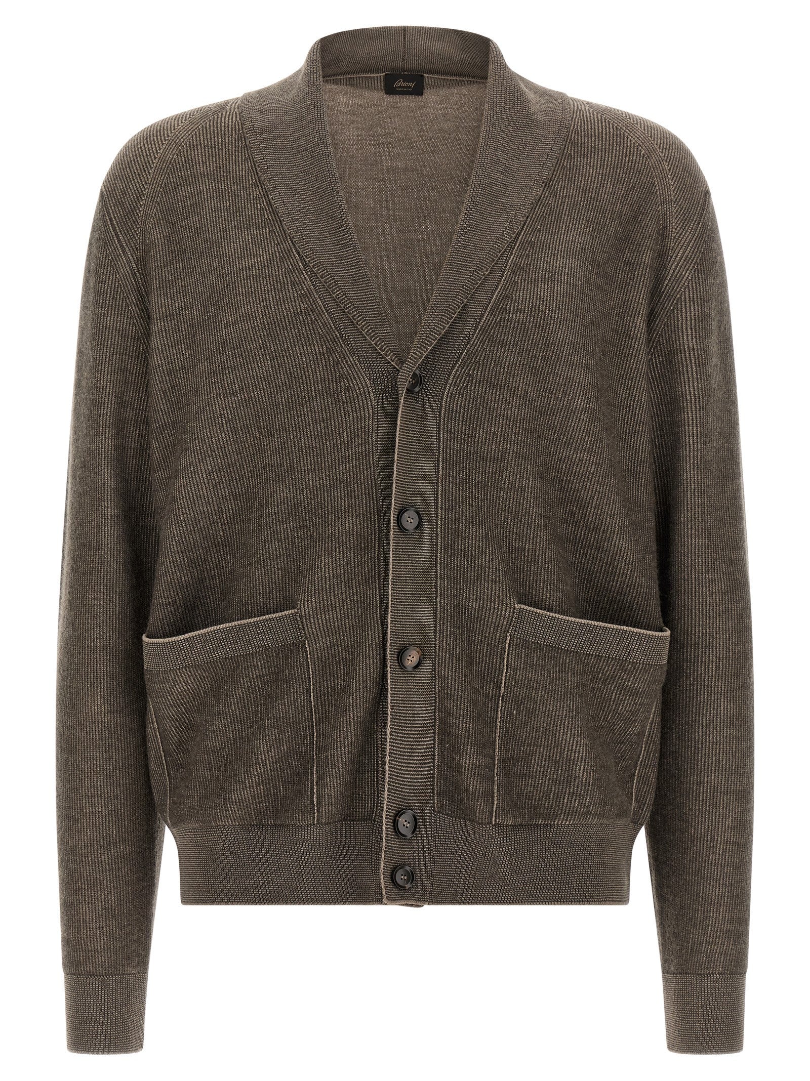 Brioni Brown Cashmere Men's Cardigan