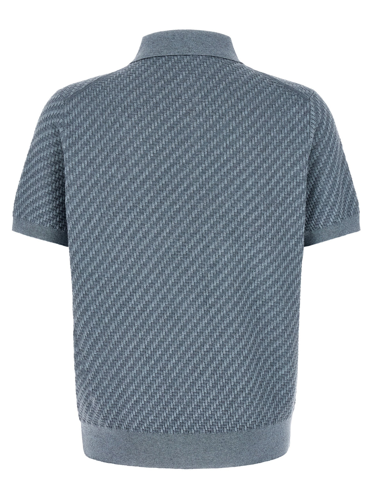 Brioni Blue Cotton Polo Men's Shirt