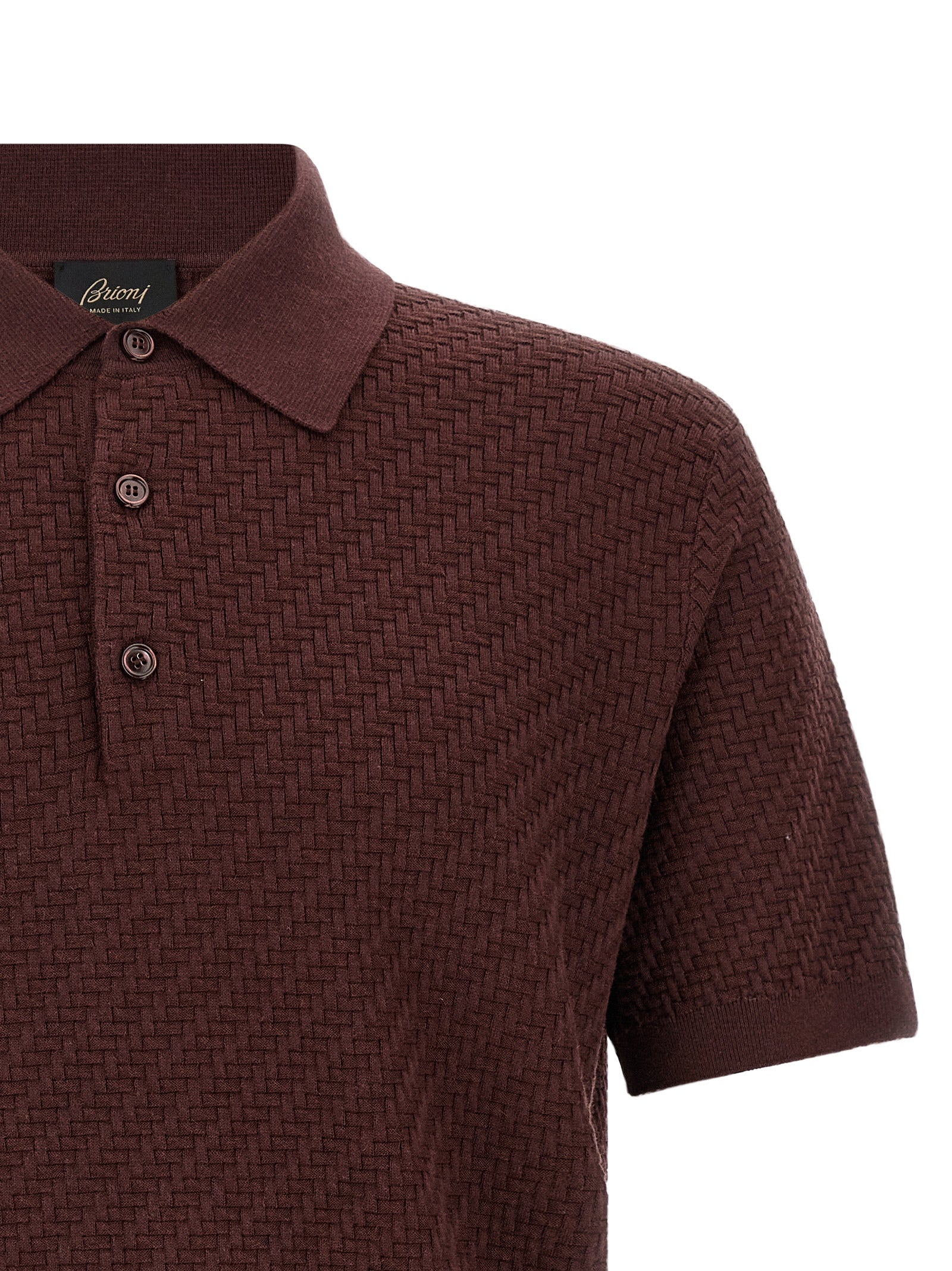 Brioni Purple Cotton Polo Men's Shirt
