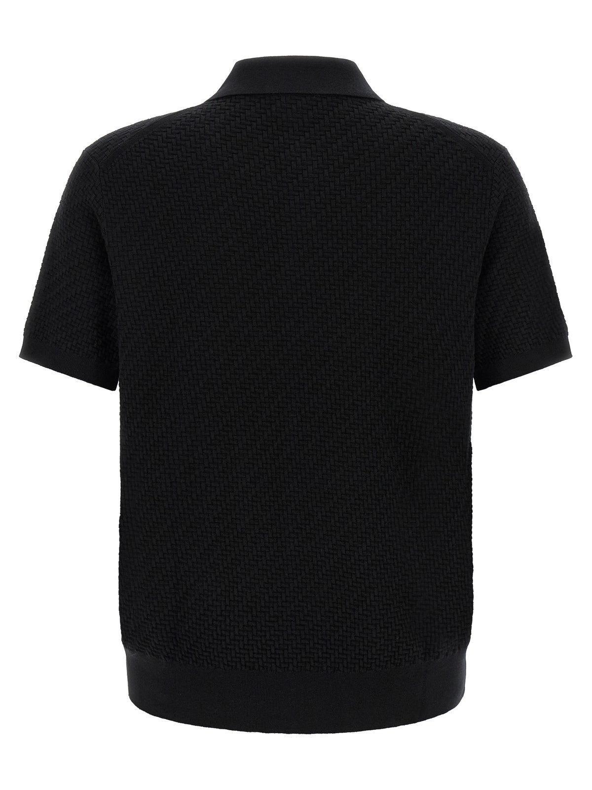 Brioni Black Cotton Polo Men's Shirt