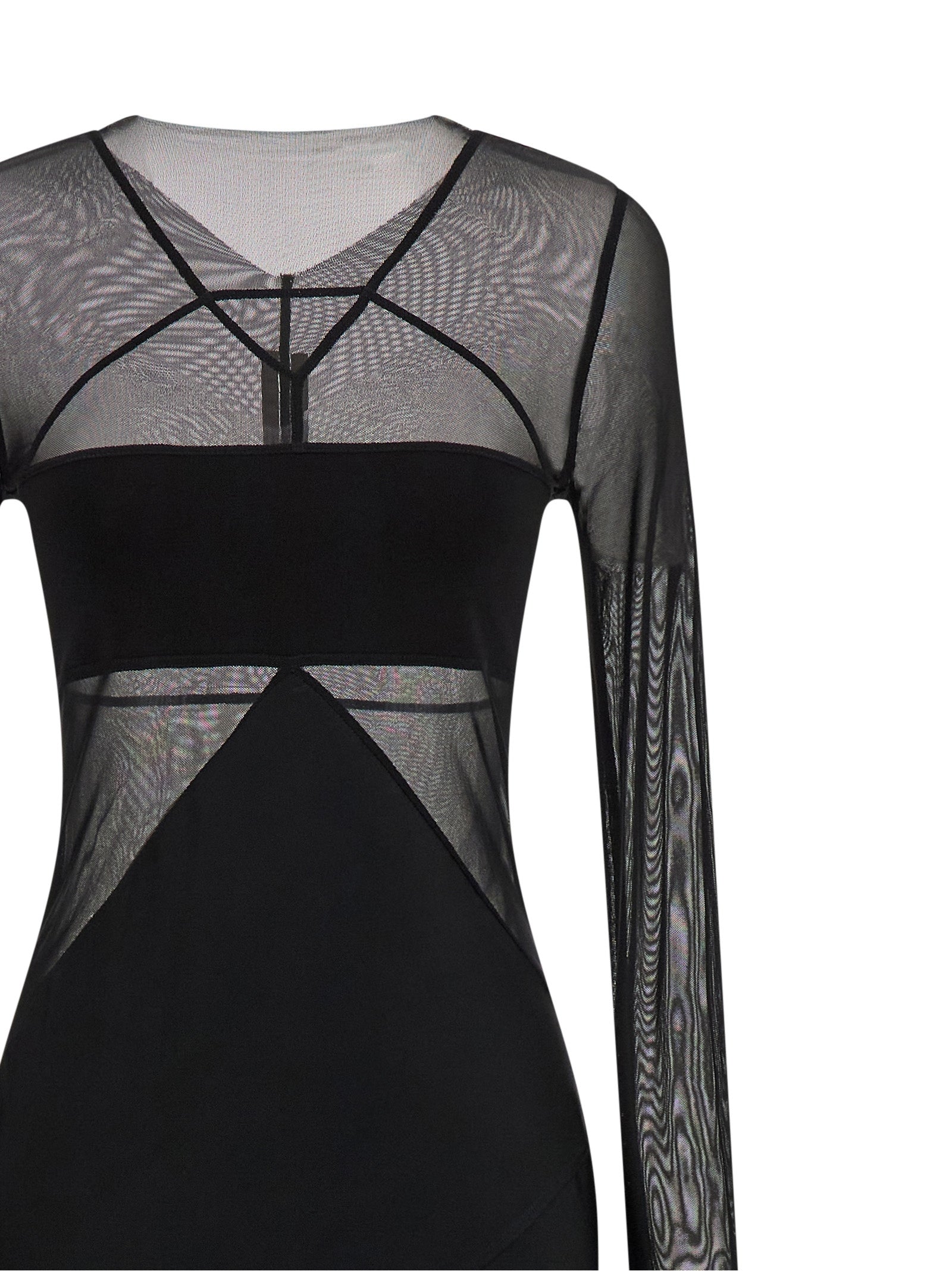 Rick Owens Black Nylon Long Women's Dress