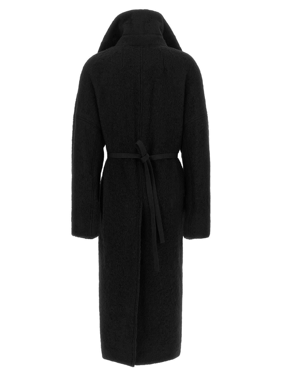 Rick Owens Black Marabou Women's Coat