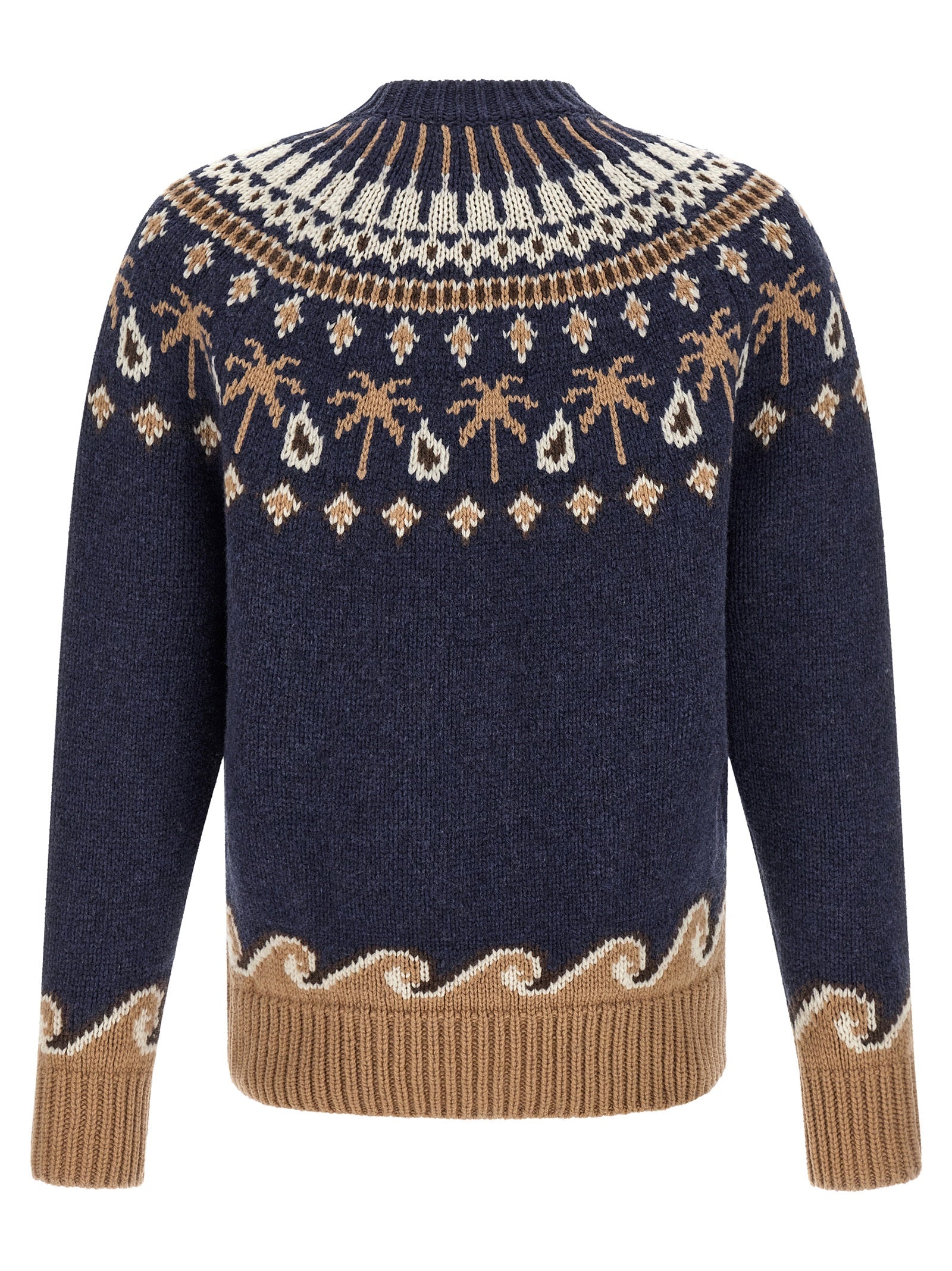 Alanui Blue Virgin Wool Men's Cardigan