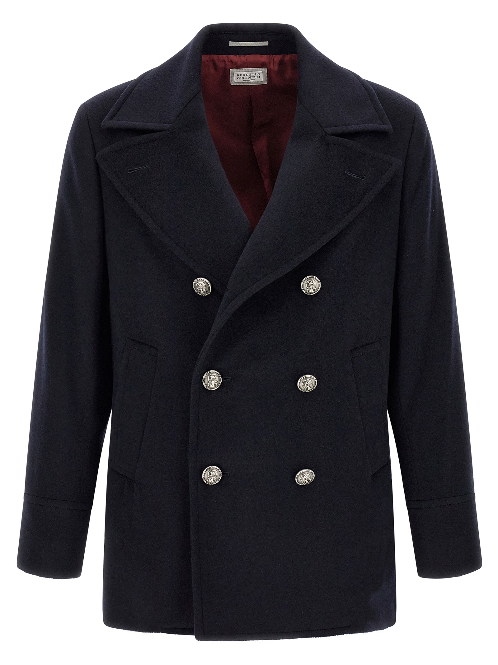 Brunello Cucinelli Blue Virgin Wool Men's Coat