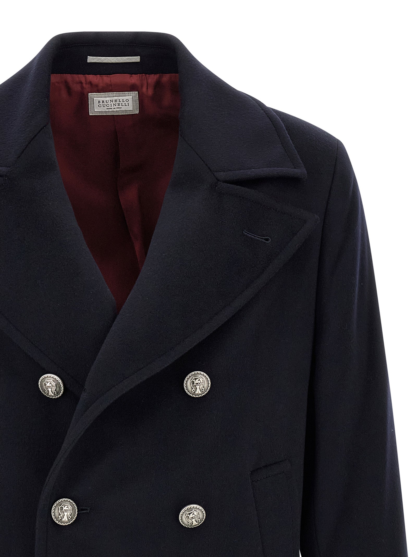 Brunello Cucinelli Blue Virgin Wool Men's Coat