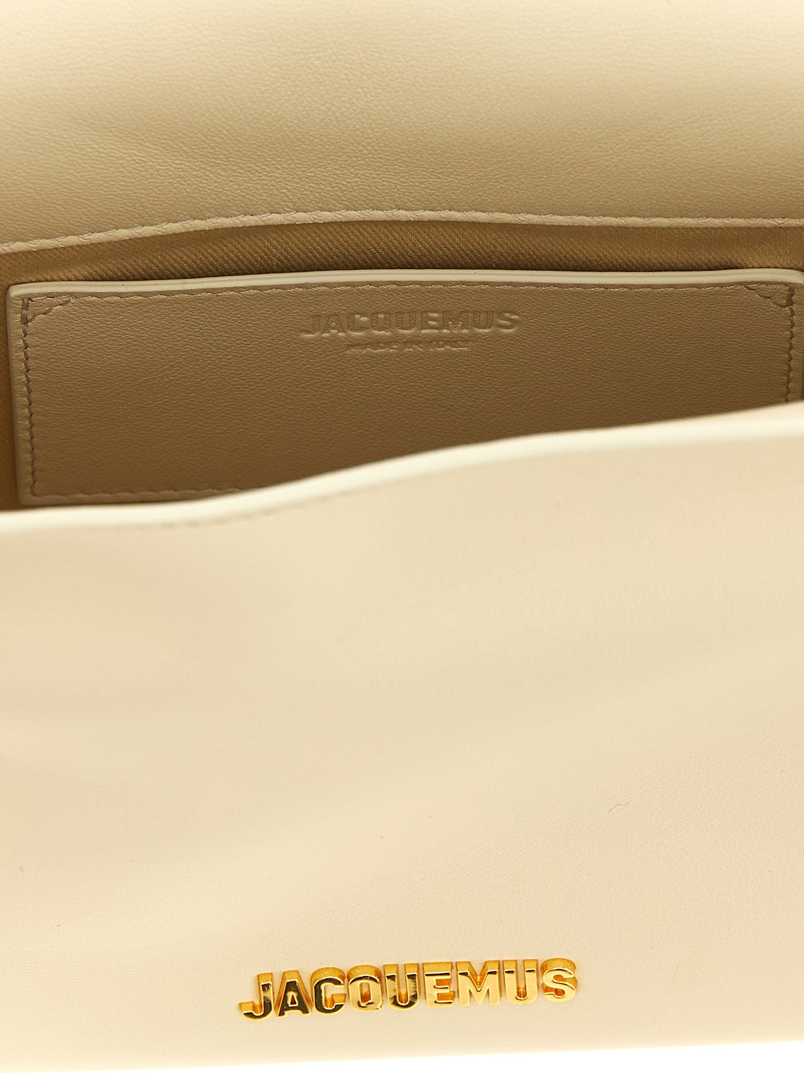 Jacquemus White Lamb Leather Clutch Women's Bag