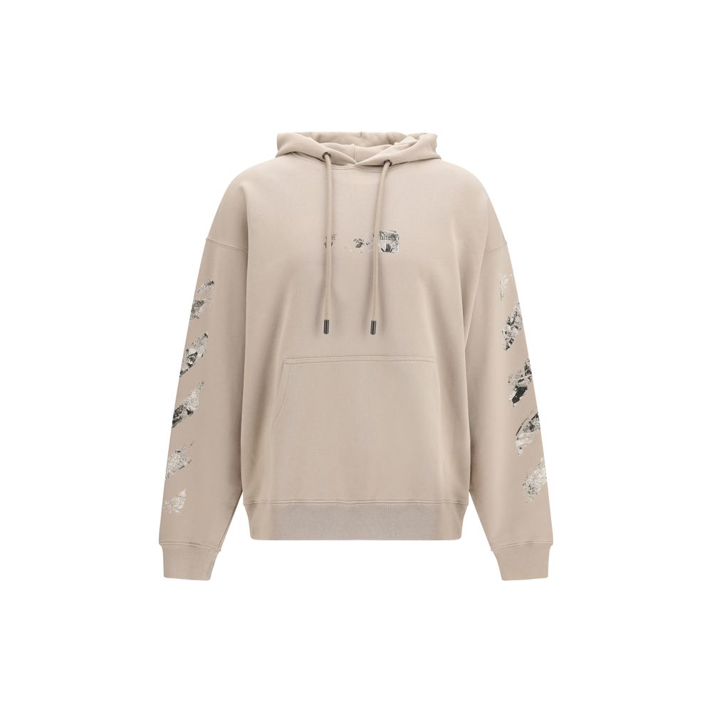 Off-White Beige Cotton Men's Sweatshirt