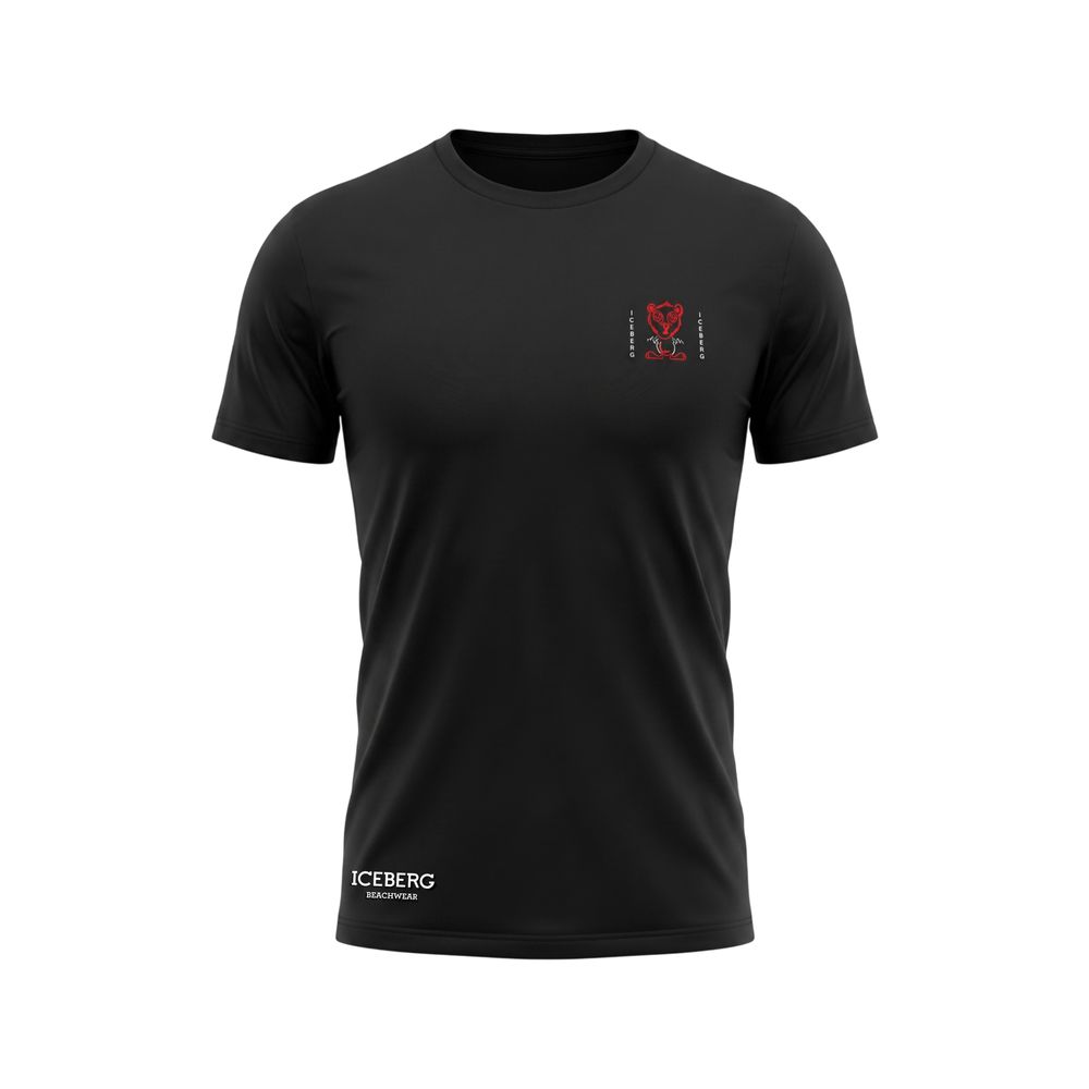 Iceberg Black Cotton Men Men's T-Shirt