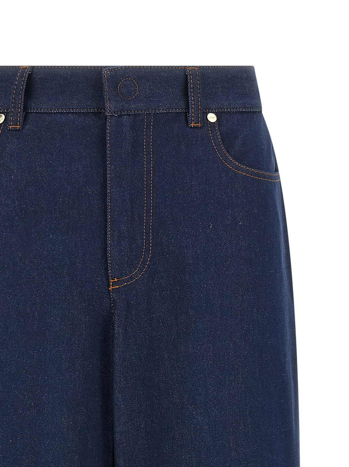 Fendi Blue Cotton Jeans Women's Denim