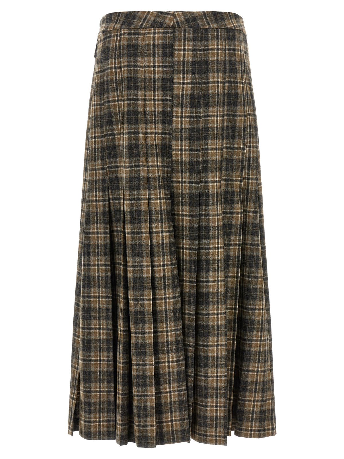 Brunello Cucinelli Brown Virgin Wool Mini Women's Skirt