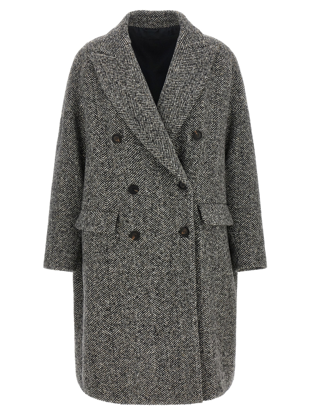 Brunello Cucinelli Gray Virgin Wool Women's Coat