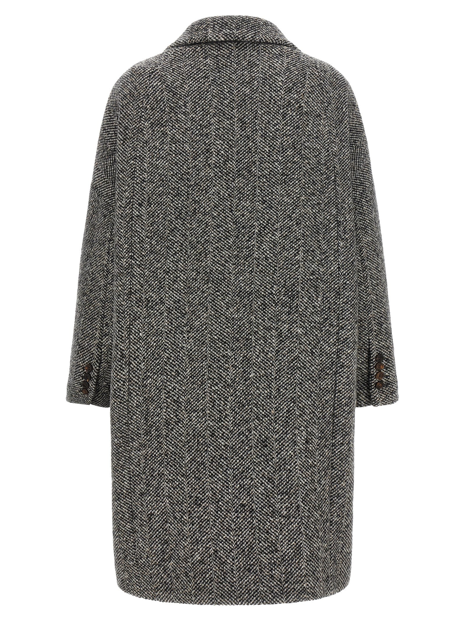 Brunello Cucinelli Gray Virgin Wool Women's Coat